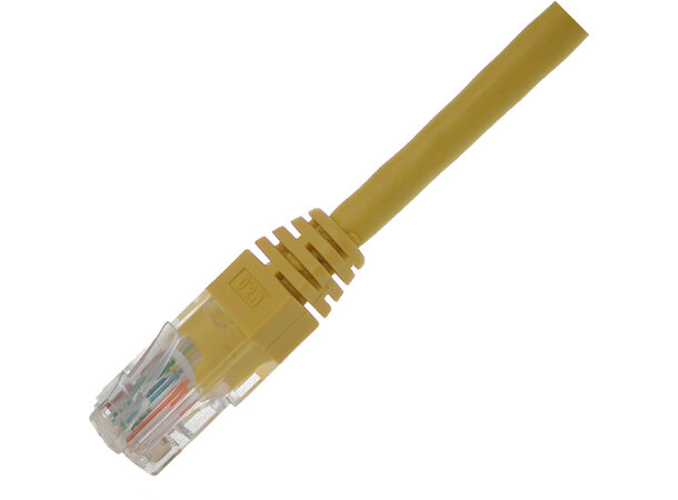 ECS Korsad patch C6 UTP gul  5,0m LSZH 